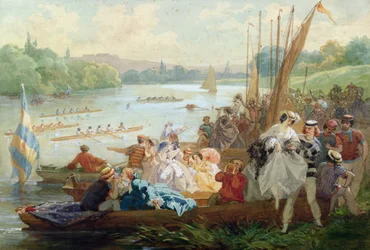 Una regata en Asnieres durante el Segundo Imperio